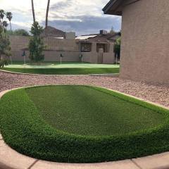 A putting green installation in Phoenix, AZ (another angle)