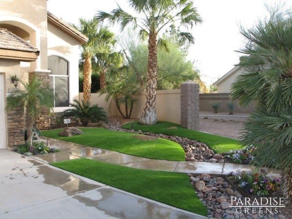 Artificial Turf Landscaping Withstands Arizona Monsoon Season
