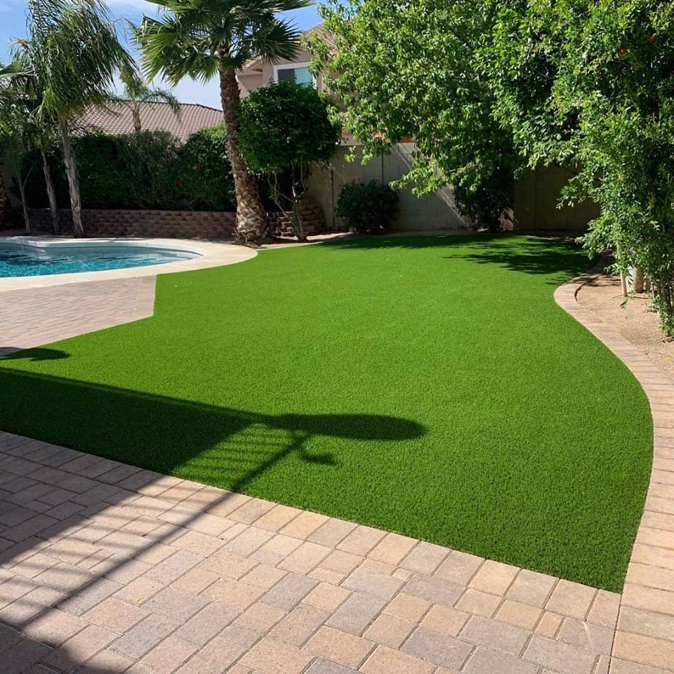 artificial grass variety pool space