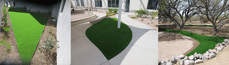 Artificial grass interesting spaces