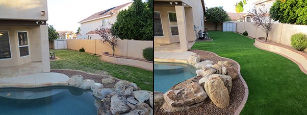 beautiful synthetic lawn