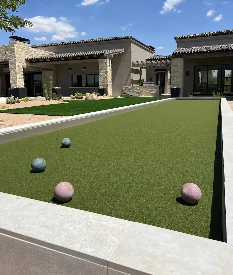 bocce ball court artificial grass lawn