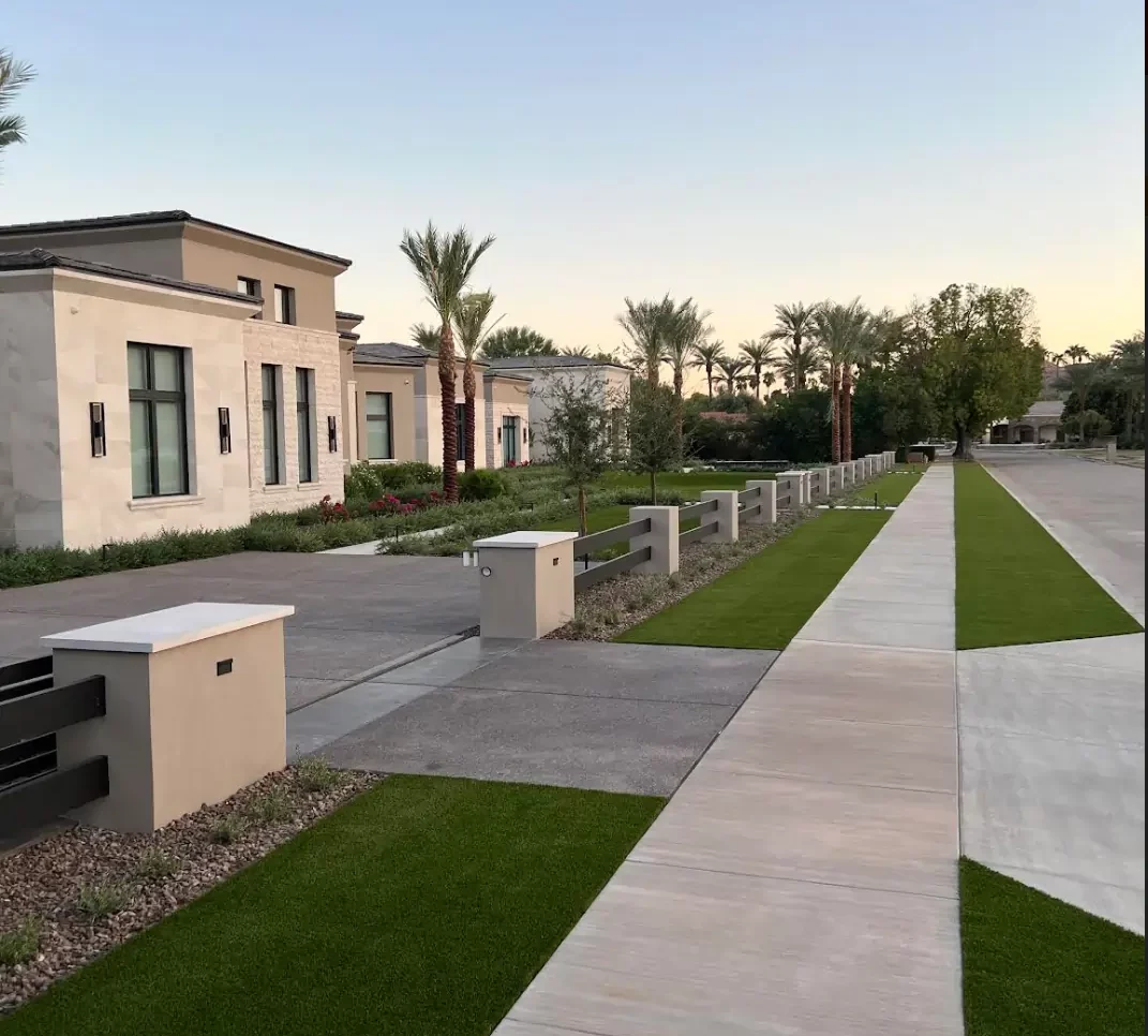 Residential artificial grass installation 