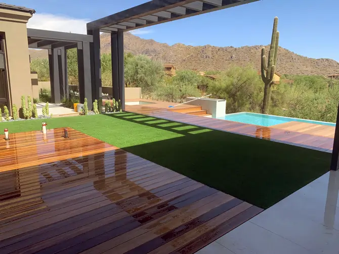residential artificial grass lawn