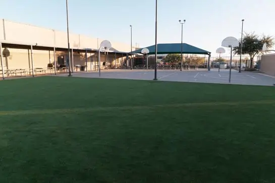 Artificial grass installed at Horizon Honors Middle School in Phoenix, AZ