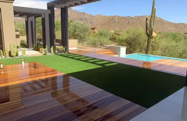 landscape artificial grass lawn in Phoenix, AZ